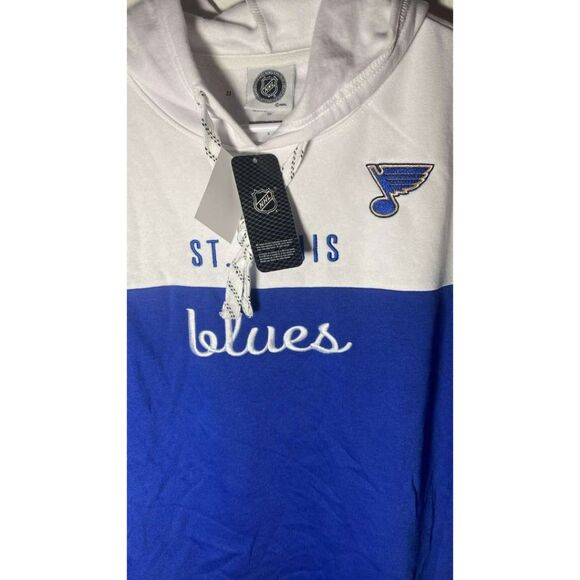 St. Louis Blues Women’s Hoodie Small Blue/White KNIGHTS APPAREL NHL Logo Drawstr - Picture 5 of 7